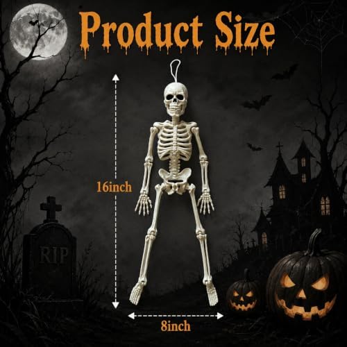 Hanging Small Skeletons for Halloween Decorations: 5PCS 16Inches