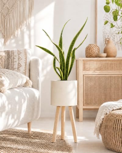 Bamworld Single Plant Holder for Indoor Plants Metal Planter Stand 6.9in