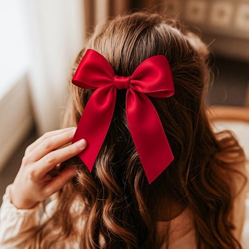 1 1/2 in 30 Yards Wine Red Ribbon for Gift Wrapping Christmas Decor Crafts