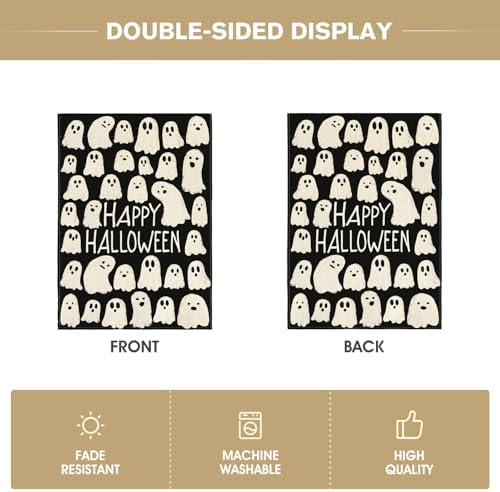 AVOIN colorlife Ghosts Halloween for Outside Garden Flag 12x18 Inch