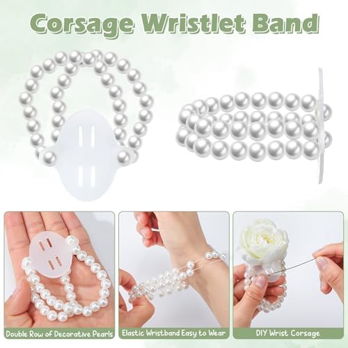 Hoemwarm Floral Tape and Boutonniere Kit, Corsage Wrist Bands Supplies