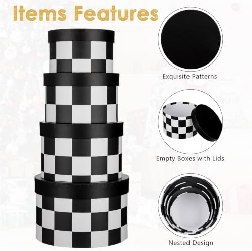Round Gift Boxes with Lids for Presents Flower Boxes for Arrangements