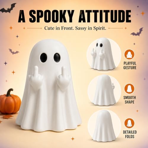 Mini Ghost Flipping Middle Finger Figurines (20 pcs)