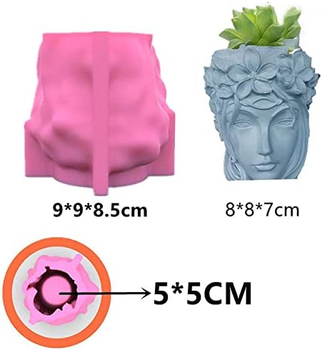 Flower Pot Mould for Cement Silicon DIY Concrete Plant Vase Moulds Handmade Home Decoration Tool Pen Holder Resin Epoxy Silicone Mold (G61)