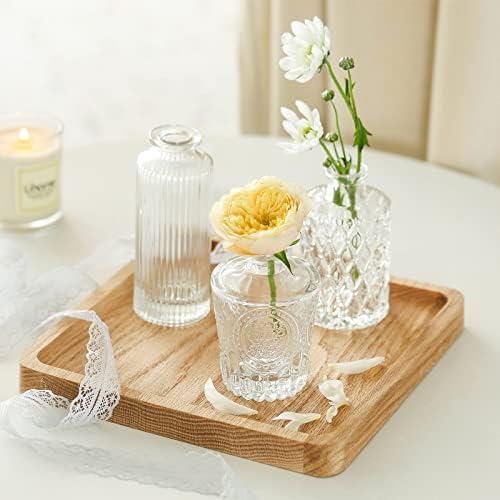 CUCUMI 12pcs Bud Vases for Centerpieces, Clear Glass Vase Decorations