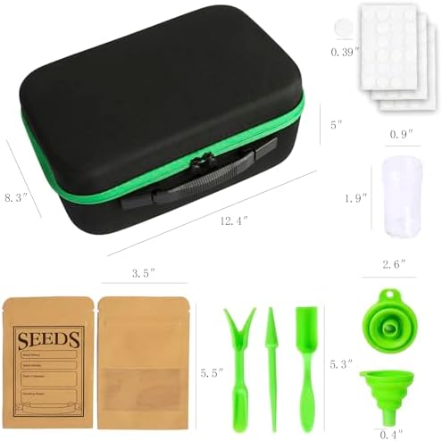 120 Slots Seed Storage Organizer Box, with 20 Seed Envelopes and Small Tool, Sturdy Seeds Saving Seed Bank Container Kit (Seeds not Included)
