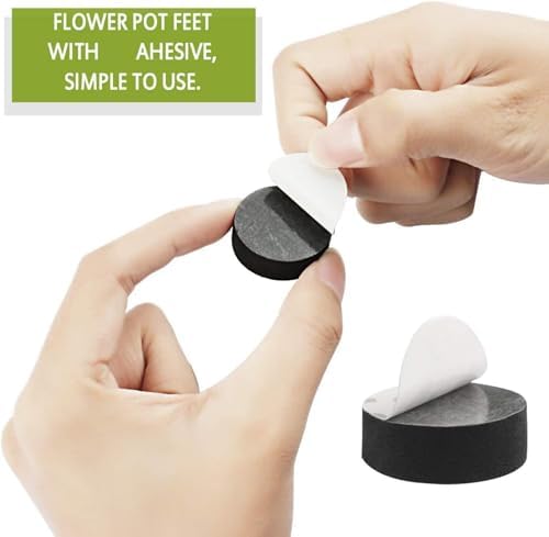50Pcs Pot Feet Risers Plant Riser Invisible Pot Feet for Indoor/Outdoor Planters Adhesive Pads, Plant Pot Feet for Outdoor Planters
