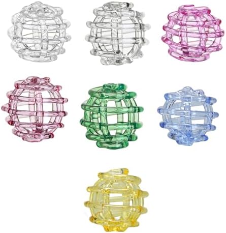 Clear Glass Flower Frog for Vases, Flower Frog Hand Blown, Spiral Wrap Single Stem Glass Vase, Modern Aesthetic Flower Arrangement Holder Art for Home Office