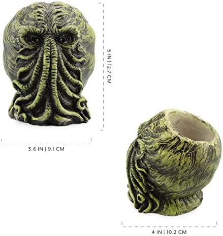 Toy Vault Cthulhu Planter Pot (5-Inch); Mini Monster Resin Planter Inspired by H.P. Lovecraft
