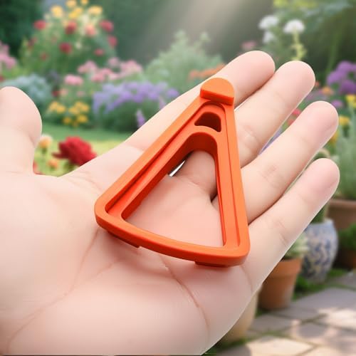 18 Pack Pot Feet for Outdoor Planters, 2.75x2.1x0.8 Inch Invisible Breathable Pot Stands Toes Lifters for Heavy Outdoor Plants, Airflow & Furniture Protection, Stackable Flower Feet Outside, Orange