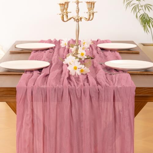Cheesecloth Table Runner Fall Boho Wedding Birthday Party Home Decor
