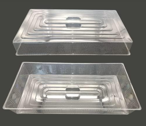 RooTrimmer 10 Pcs Humidity Dome, Plastic Clear Seed Starter Dome 1020 Tray Covers Humidifying and Insulating for Greenhouse Germination and Garden Growing (21.5"×11.5", 3.15" Height, 10-Pack)