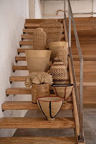 Creative Co-Op 22" H Handwoven Water Hyacinth & Rattan Floor Vase