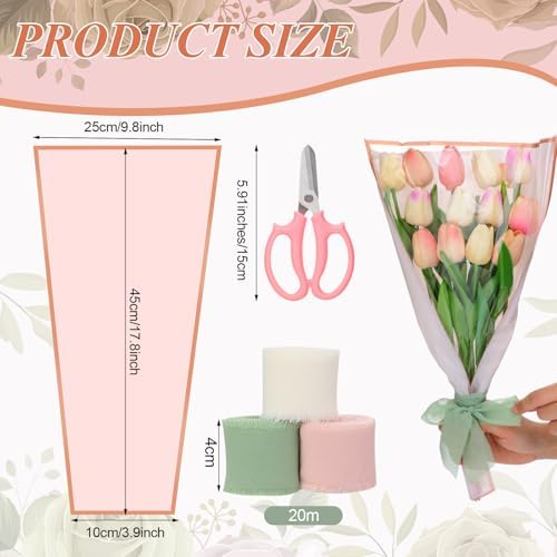 Tinlade 75 Pcs DIY Pink Flower Bar Supplies for Wedding Bridal Shower