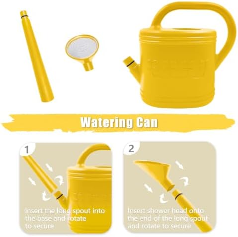 1 Gallon Watering Can, Plant Watering Can with Stainless Steel Shower Head
