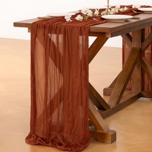 Cheesecloth Table Runner Fall Boho Wedding Birthday Party Home Decor