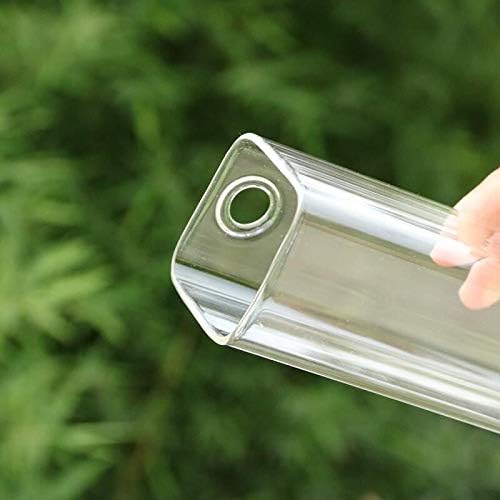 Square Glass Propagation Vase 4 Pack, Wall Hanging Hydroponic Planter | Borosilicate glass, clear & sturdy. Wall-mount.