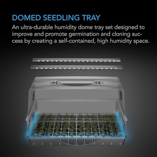 AC Infinity Heavy-Duty Large Humidity Dome w/ Full Spectrum LED Grow Lights