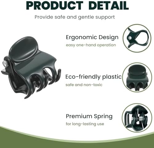50Pcs Dark Green Large Orchid Plant Clips for Thick Stem Support