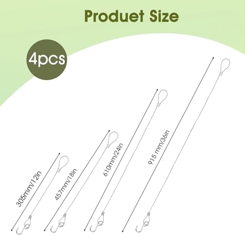 4 Pcs Bird Feeder Hanger Set, PVC Coated Bird Feeder Chain and Hook