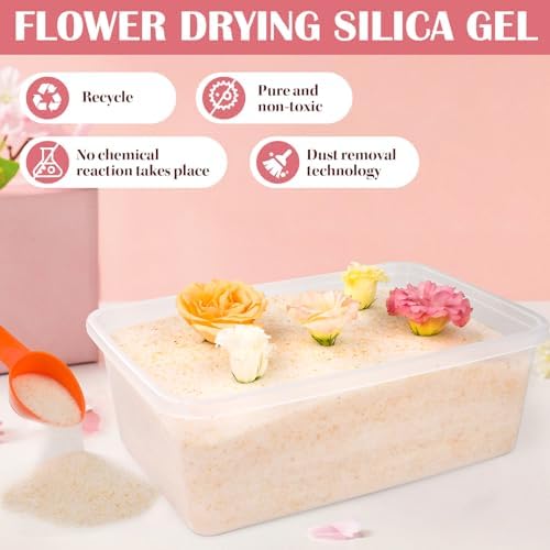 VOISEN Silica Gel Flower Drying, 10LBS Silica Gel for Drying Flowers