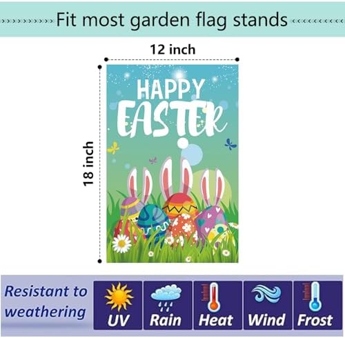 Seasonal Garden Flags Set of 12, Double Sided 12x18 Inch Yard Flags