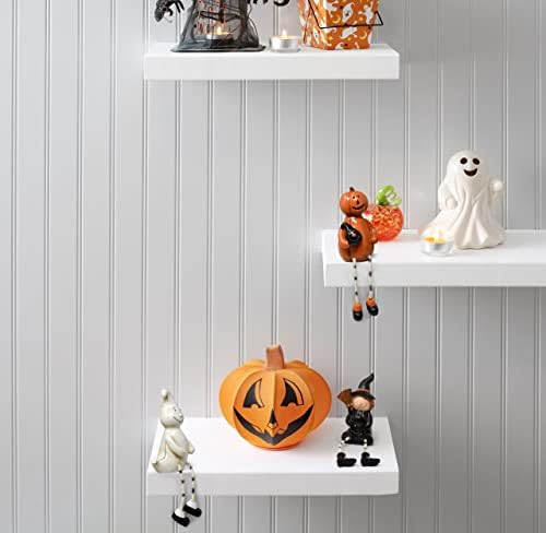 Halloween Figurines Set of 3 Resin Shelf Sitters with Dangling Legs