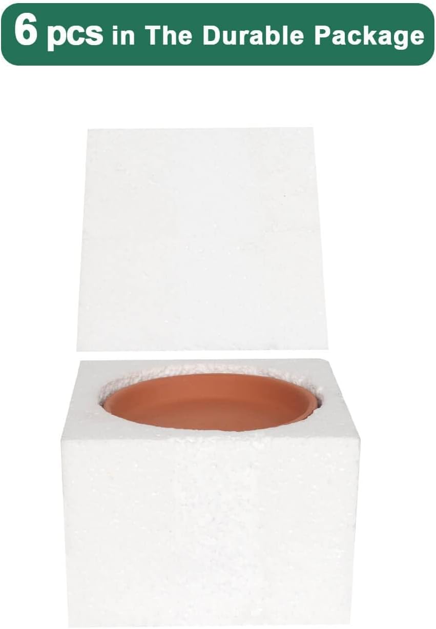 6 Inch Terracotta Plant Saucers, 6 Pack Small Clay Trays for Pots | 6 pack small terracotta planter saucers for 6 and