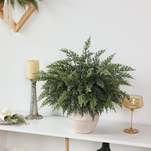 12 Pcs 18"Christmas Artificial Lifelike Touch Cedar Branches for Vase Decor