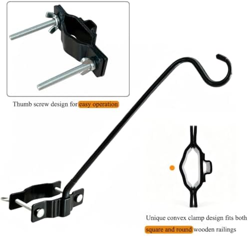 Multi-Purpose Plant Hanger & Bird Feeder Holder, 2 Pack