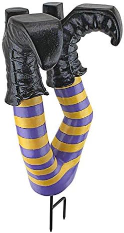 Design Toscano Crash Landing Wicked Witch Legs Garden Stake Statue