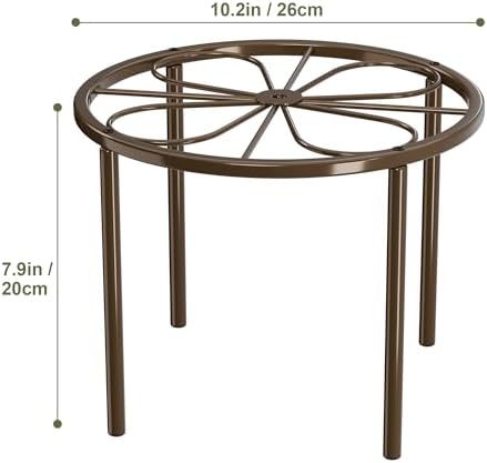 Brown Plant Stand Plant Riser - 10.24'' Metal Flower Stand.