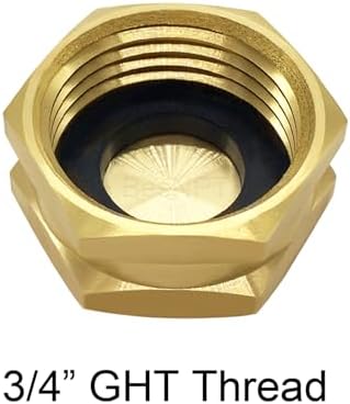 6 Pack 3/4" GHT Garden Hose End Caps With Washers,Female Spigot Cap