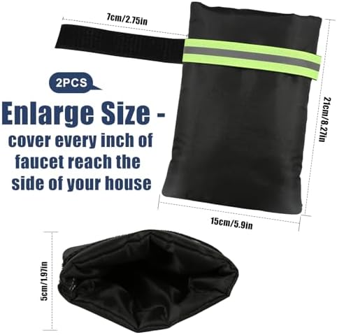 2 Pack Outdoor Faucet Covers for Winter Freeze Protection