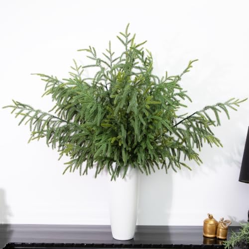 GIAUMA 16 Pcs 36'' Long Artificial Norfolk Pine Stems Realistic Branches