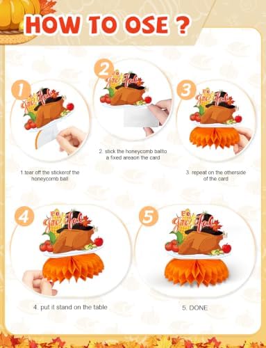 Thanksgiving Table Decorations, Fall Harvest Honeycomb Centerpieces