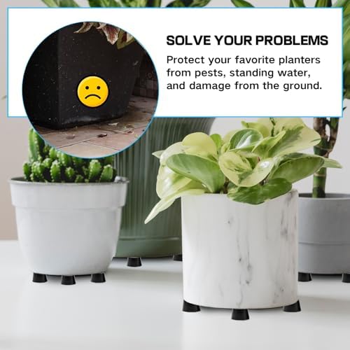 18PCS Plant Pot Feet, Pot Risers for Outdoor Planters, Rubber Pot Lifters