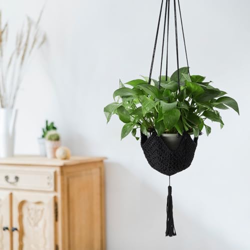 Shappy 3 Pack Boho Macrame Plant Hanger for Indoor