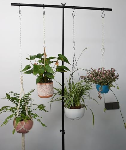 Hanging Basket Chain,22 Inch Black Hanging Chain,Chain for Hanging Plants with Hooks for Bird Feeder Hanging Planter Porch Wind Chime (Black, 22 Inch-5PCS)