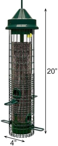 Squirrel Buster Classic Squirrel-proof Bird Feeder w/4 Feeding Ports, 2.4-pound Seed Capacity