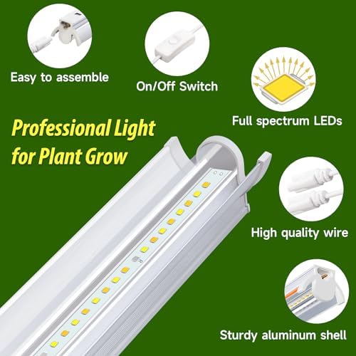 T5 Grow Lights for Seed Starting, 10W x2, Grow Lights for Indoor Plants