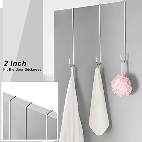 Hotop 6 Pcs 15" Over The Door Hooks Wreath Hanger for Front Door,Silver