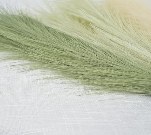 LSKYTOP Green Pampas Grass Decor,23Inch 12pcs Faux Pampas Grass Bouquets Artificial Pampas Fake Pampas Flower for Home Living Room Bedroom Vase Decor
