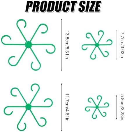 PEUTIER 4pcs Plant Stem Supports, Plastic Houseplant Climbing Holders
