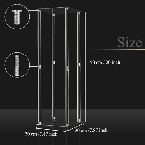 Geetery 8 Pieces Acrylic Wedding Centerpieces Flower Stand, 20 Inch