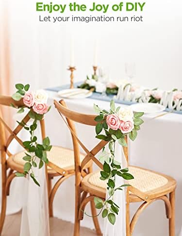 InnoGear Fake Roses 50 Pcs Blush Pink Flowers Artificial Faux Foam Floral