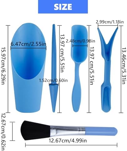 5 Pcs Mini Garden Tool Set Hand Tools Succulent Tools Transplanting Tools Set Succulent Care Plastic Kit Bonsai Potting Soil Indoor for Succulent Miniature Plant Gardening for Flower Planting
