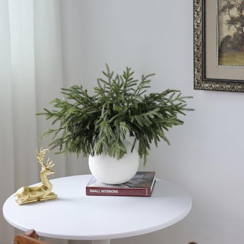 32Pcs 18"Lifelike Touch Artificial Norfolk Pine Branches for Vase Christmas