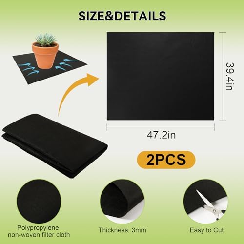 2Pack Automatic Plant Watering Mat 47.2"x39.4" Capillary Mat for Plants