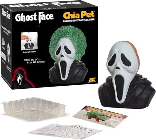 Chia Pet Ghost Face Terracotta Planter with Seed Pack